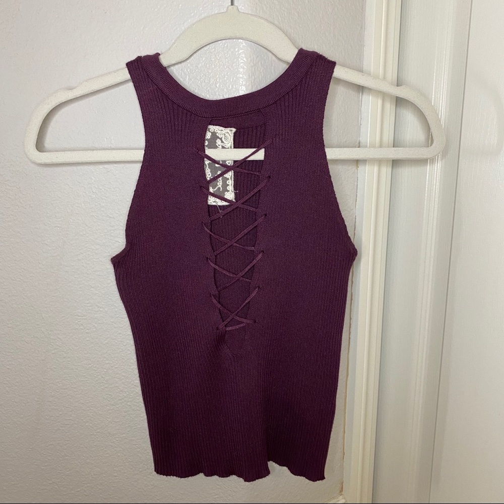 Purple Crop Top - Picture 3 of 4
